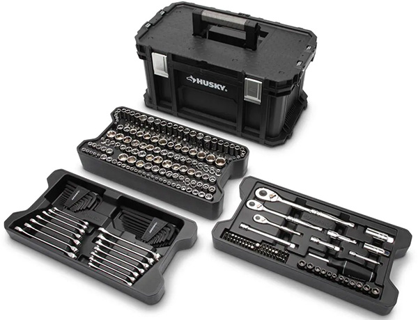 Husky Mechanics Tool Set with Connect Tool Box Trays